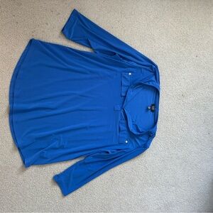 Jones New York Cobalt Blue V-Neck Blouse